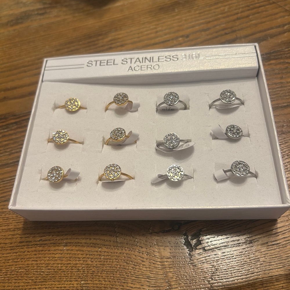 Stainless Steel Gold and Silver Women's Rings Adjustable